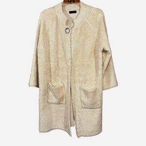Ivory Faux Sherpa Teddy Coat M/L – Cozy Luxe Minimalist Quiet Luxury Spring Edit